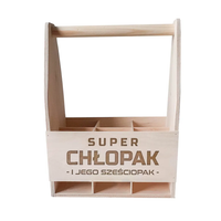 Super chłopak i jego sześciopak - nosidło na piwo z grawerem na prezent