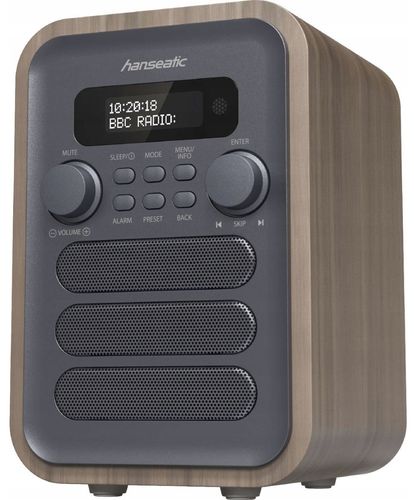 Radio sieciowe DAB, FM, Bluetooth Hanseatic HRA-23 Brązowo-Szary na Arena.pl