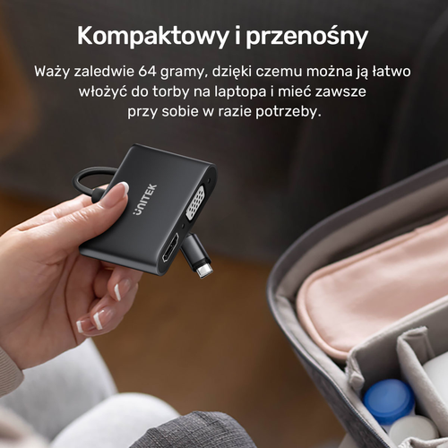 Unitek Adapter USB-C na HDMI 4K i VGA FullHD na Arena.pl
