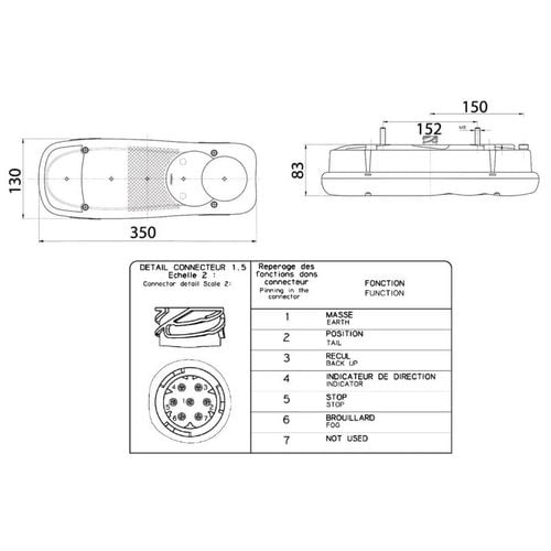 Lampa tylna Mitsubishi Fuso Canter Renault D Maxity Midlum Gniazdo 6pin tył na Arena.pl