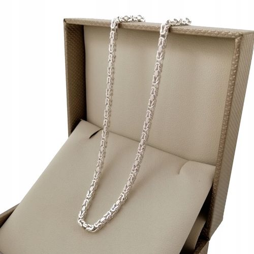 SREBRNY ŁAŃCUSZEK MĘSKI SPLOT KRÓLEWSKI 50 CM SREBRO 925 + GRATISY + GRAWER na Arena.pl