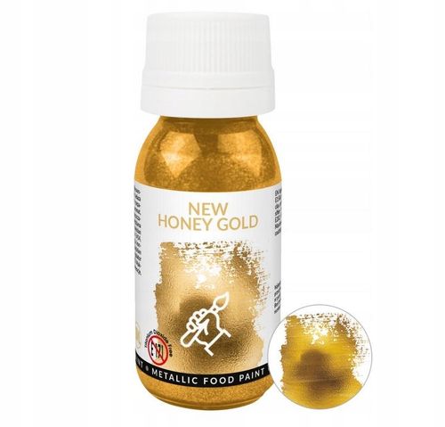 BARWNIK FARBKA SPOŻYWCZA METALICZNA 18ml - ZŁOTA - Honey Gold na Arena.pl