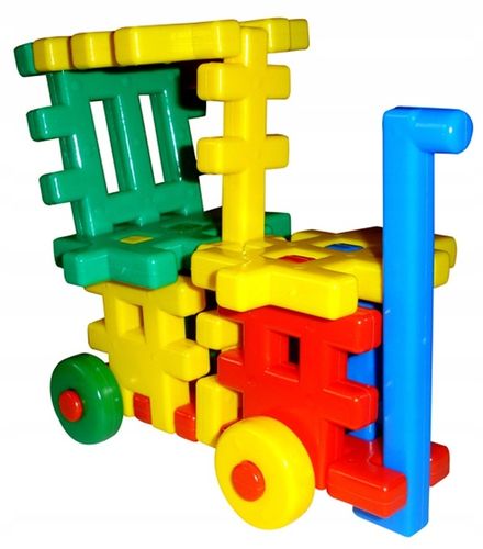 ZESTAW KLOCKI WAFLE MIX 80 EL + WAFLE 48 ADUSIE - 128 elementy na Arena.pl