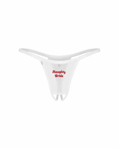 obsessive weddya bride string z otwartym krokiem biały na Arena.pl