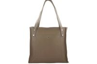 Torebka skórzana na ramię damska - Beżowa ciemna