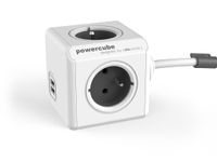 Listwa zasilająca allocacoc PowerCube Extended USB 3 m, 4x230 V + 2x USB 2,1 A max