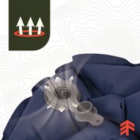 MATERAC SAMOPOMPUJĄCY TURYSTYCZNY KEMPINGOWY WBUDOWANA POMPKA ZWIJANA MATA