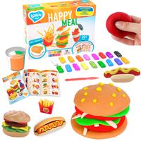 plastelina ciastolina masa fast food burger frytki zestaw kreatywny 41190