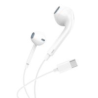 słuchawki douszne, przewodowe foneng t15, usb-c, 1.2m (białe)