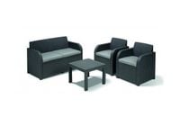 Emaga Zestaw mebli ogrodowych GEORGIA - rattan antracyt