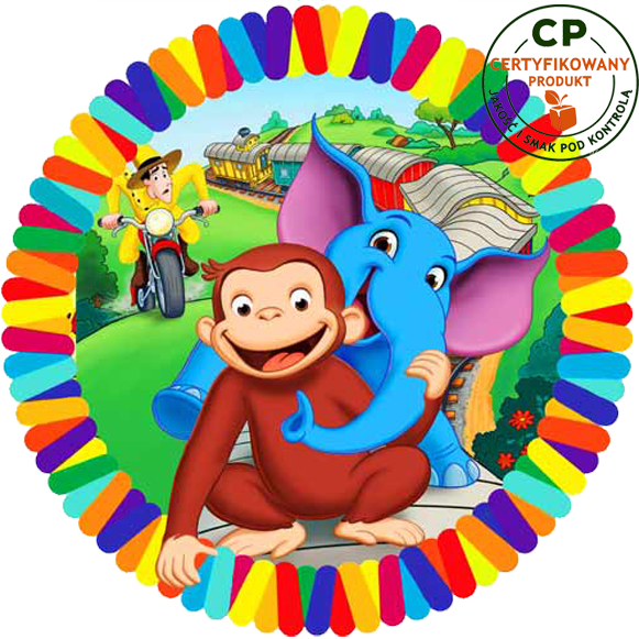 Opłatek na tort Ciekawski George zdjęcie 1