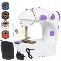 MASZYNA DO SZYCIA DLA DZIECI PRZENOŚNA PODŚWIETLANA NA BATERIE ZASILACZ