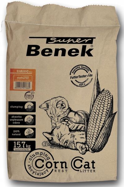 Super Benek Corn Cat Classic Naturalny 25L zdjęcie 1