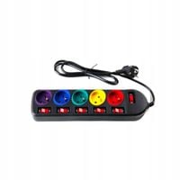 Listwa zasilająca przedłużacz z wyłącznikami 3m 5G uziemienie do komputera