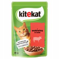 Karma dla kota KITEKAT 85g saszetka wołowina