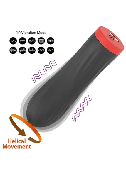 Stymulator-Rechargeable Silicone Touch Vibrator USB 10 Functions - Black zdjęcie 2