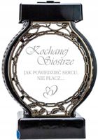 ELEGANCKI Znicz grawerowany personalizacja imieniem datą kochanej siostrze