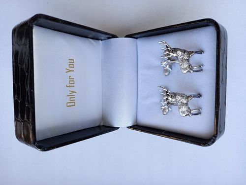 Srebrne spinki do mankietów koszuli EXC Jeleń Daniel dla Myśliwego Leśnika na Arena.pl