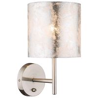 Kinkiet LAMPA ścienna AMY 15188W Globo abażurowa OPRAWA srebrna