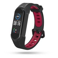 TECH-PROTECT PASEK ARMOUR CZARNO-CZERWONY DO XIAOMI MI BAND 5/6/7/NFC