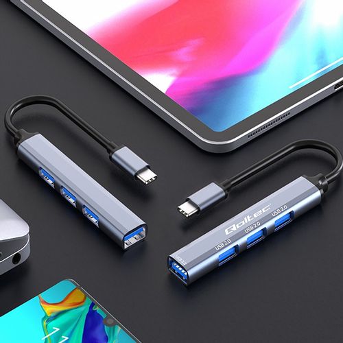 Qoltec Hub Adapter USB-C 3.1 4w1 | USB 3.0 | 3x USB 2.0 na Arena.pl
