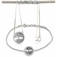 SREBRNY KOMPLET CELEBRYTKI KÓŁKO DRZEWO Z CYRKONIAMI SREBRO PRÓBY 925