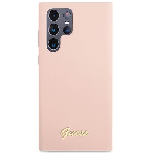 Guess GUHCS23LLSLMGPP S23 Ultra S918 różowy/pink hardcase Silicone Script na Arena.pl
