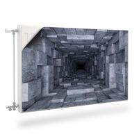MAGNETYCZNA Osłona Grzejnika Betonowy Tunel Efekt 3D 120cm x 60cm