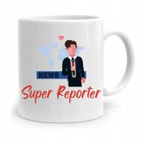 Kubek Dziennikarza Reportera Super Reporter Z Nadrukiem Ze Zdjęciem