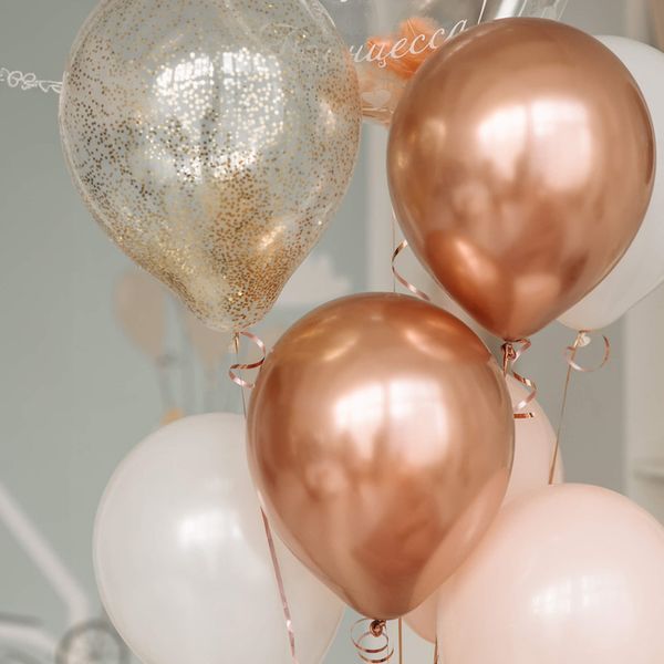 Balony na wieczór panieński, wesele, urodziny, 100 szt. rose gold zdjęcie 4