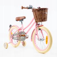 Bezpieczny Różowy rowerek dziecięcy 16" dla dziewczynki 4 5 lat na prezent
