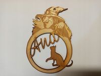 Bombka 9 cm ze sklejki "Czarownica"