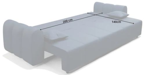 Duża Nowoczesna Kanapa Sofa z Funkcją Spania i Pojemnikiem Chill Zielona na Arena.pl