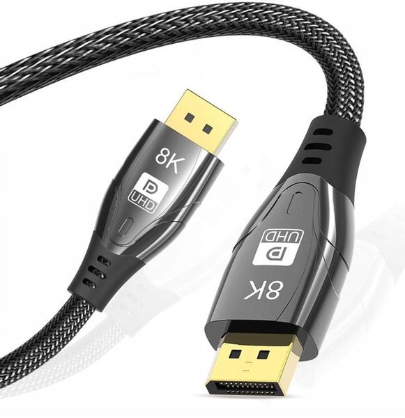 Kabel przewód DisplayPort 1.4 DP-DP 8K60Hz 4K 2m zdjęcie 6