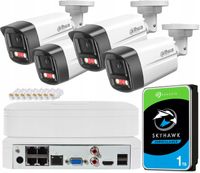 Zestaw Monitoringu Dahua 4 Kamery 4MPX Bez Kabla Rejestrator 4CH Dysk 1TB