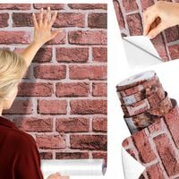 TAPETA SAMOPRZYLEPNA ŚCIENNA OKLEINA WINYLOWA CEGŁA KAMIEŃ EFEKT 3D 10m