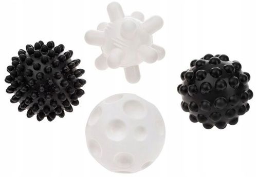 AKUKU Piłeczki SENSORYCZNE KONTRASTOWE CZARNO BIAŁE piłki SENSORKY od 0m+ na Arena.pl