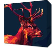 Obraz 30x30cm Jeleń w Geometrii