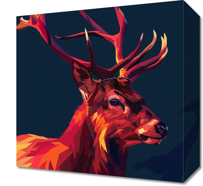 Obraz 30x30cm Jeleń w Geometrii zdjęcie 1