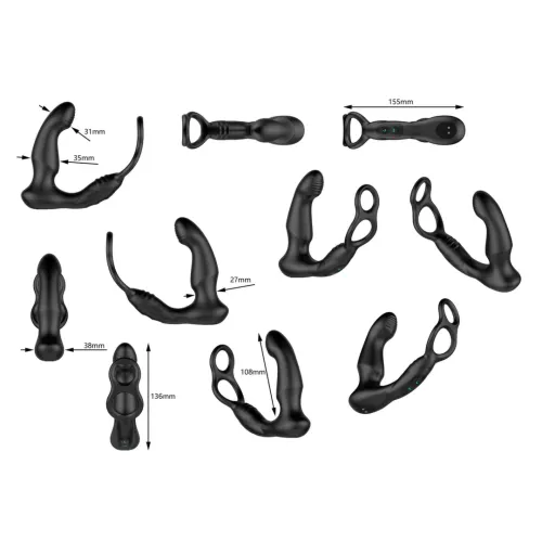 nexus simul8 czarny - system stymulacji prostaty z pierścieniem silikonowym na Arena.pl