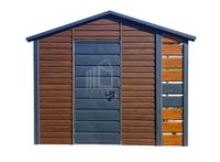 Schowek Domek Ogrodowy 2x2,5m + wiata Drzwi Drewnopodobny Dwuspad ID629