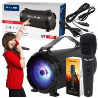 MOCNY GŁOŚNIK BLUETOOTH USB SD RADIO BOOMBOX MIKROFON PRZENOŚNY KARAOKE