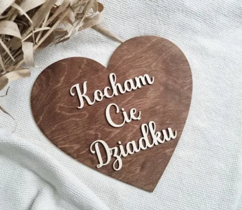 TABLICZKI DO ZDJĘĆ KOCHAM CIĘ BABCIU DZIADKU SERCE DZIEŃ BABCI 2 SZT na Arena.pl