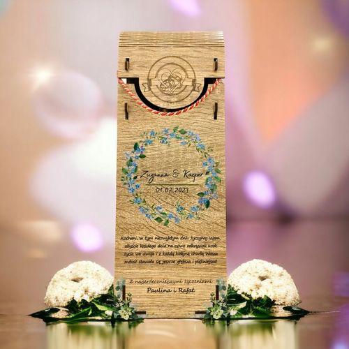 Pudełko na Wino z Nadrukiem Prezent Ślub Wesele na Arena.pl