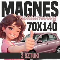 Mata Magnetyczna na Auto 70x140 cm - Profesjonalna Reklama magnes - 2 szt