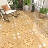 Płytki Podłogowe Samoprzylepne PVC Modne Solidne 12 Sztuk 30x30 cm Żółte