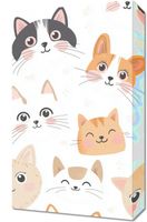 Obraz 30x50cm Wzory dla Dzieci, Dziewczynki i Chłopca - Kotki