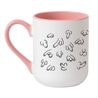 KUBEK "PENISY" Wzór - Elegant Coffee Różowy 330 ml