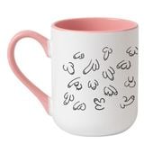 KUBEK "PENISY" Wzór - Elegant Coffee Różowy 330 ml