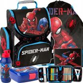 KOMPLET 5w1 TORNISTER SPIDER-MAN SZKOLNY MARVEL DLA CHŁOPAKÓW DO 1 KLASY